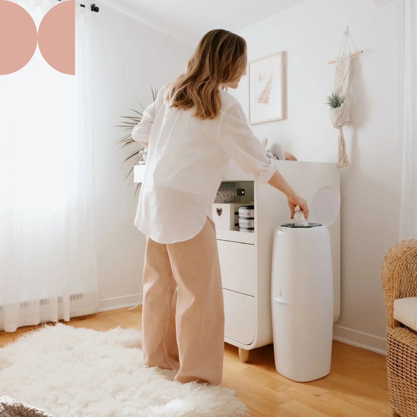 Angelcare Classic XL Nappy Bin with 1 Refill | Luxury Home Accessories | Heulog Glow