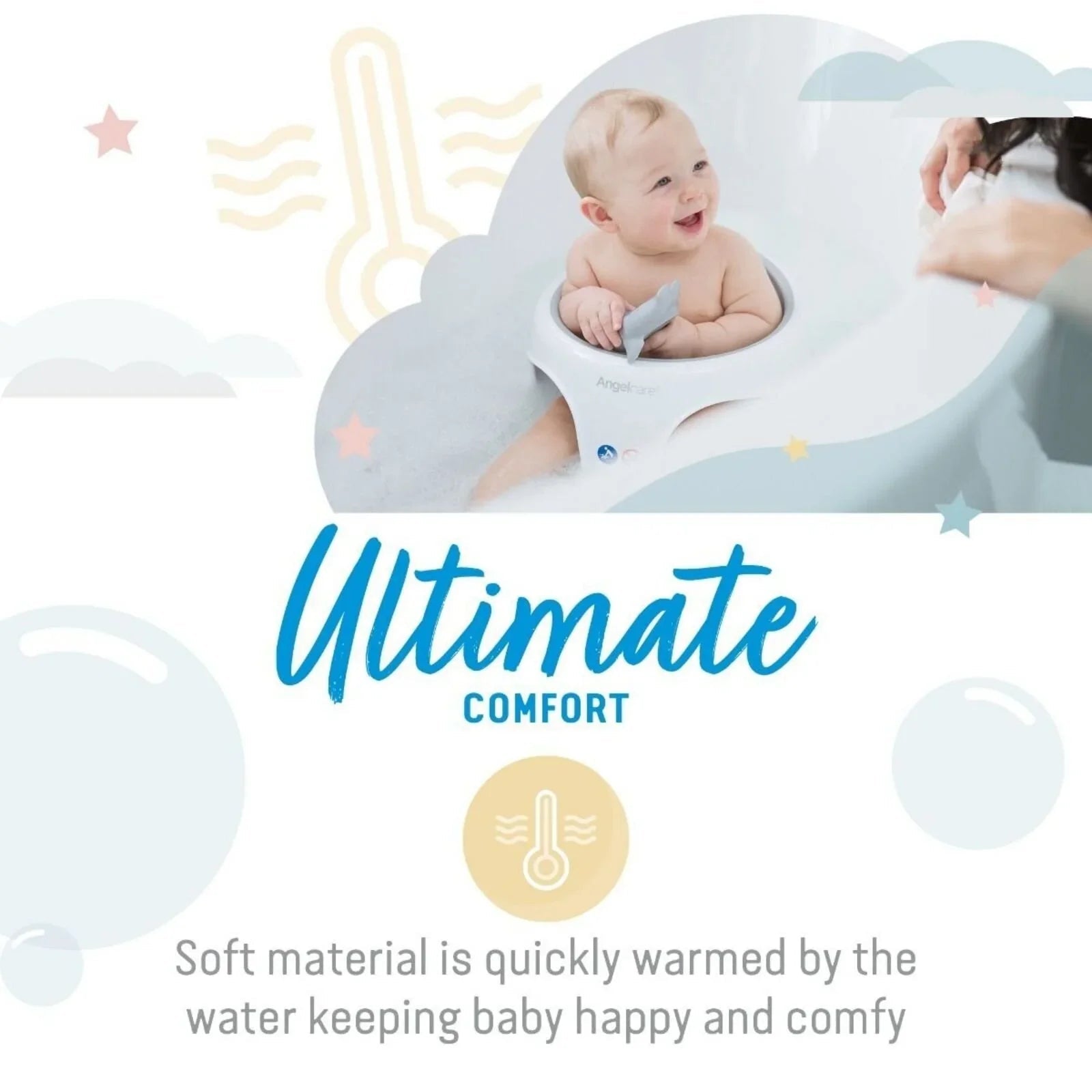Angelcare Soft Touch Baby Bath Seat - Grey | Luxury Home Accessories | Heulog Glow