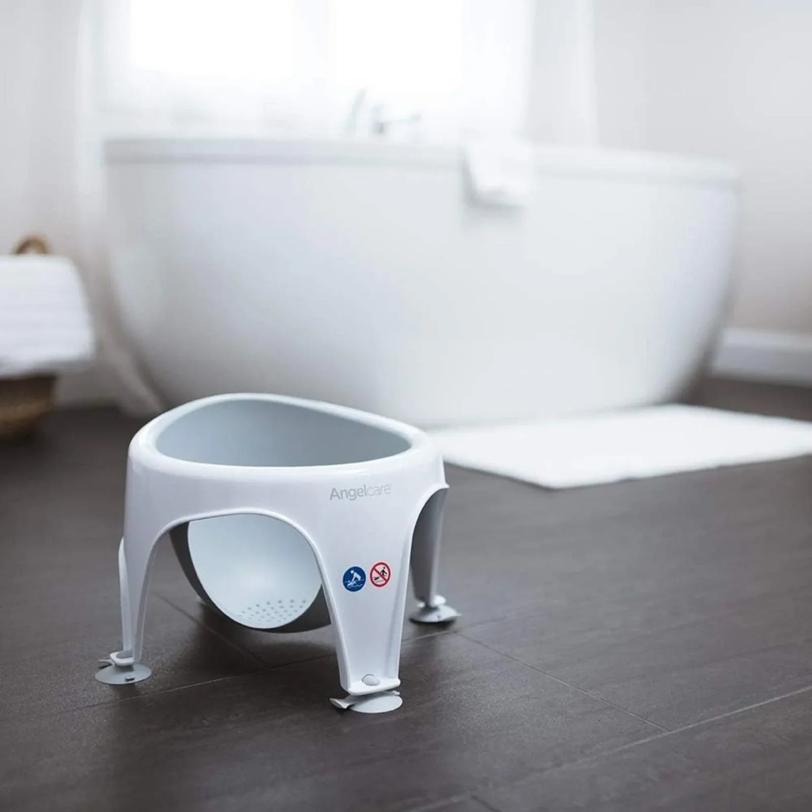 Angelcare Soft Touch Baby Bath Seat - Grey | Luxury Home Accessories | Heulog Glow
