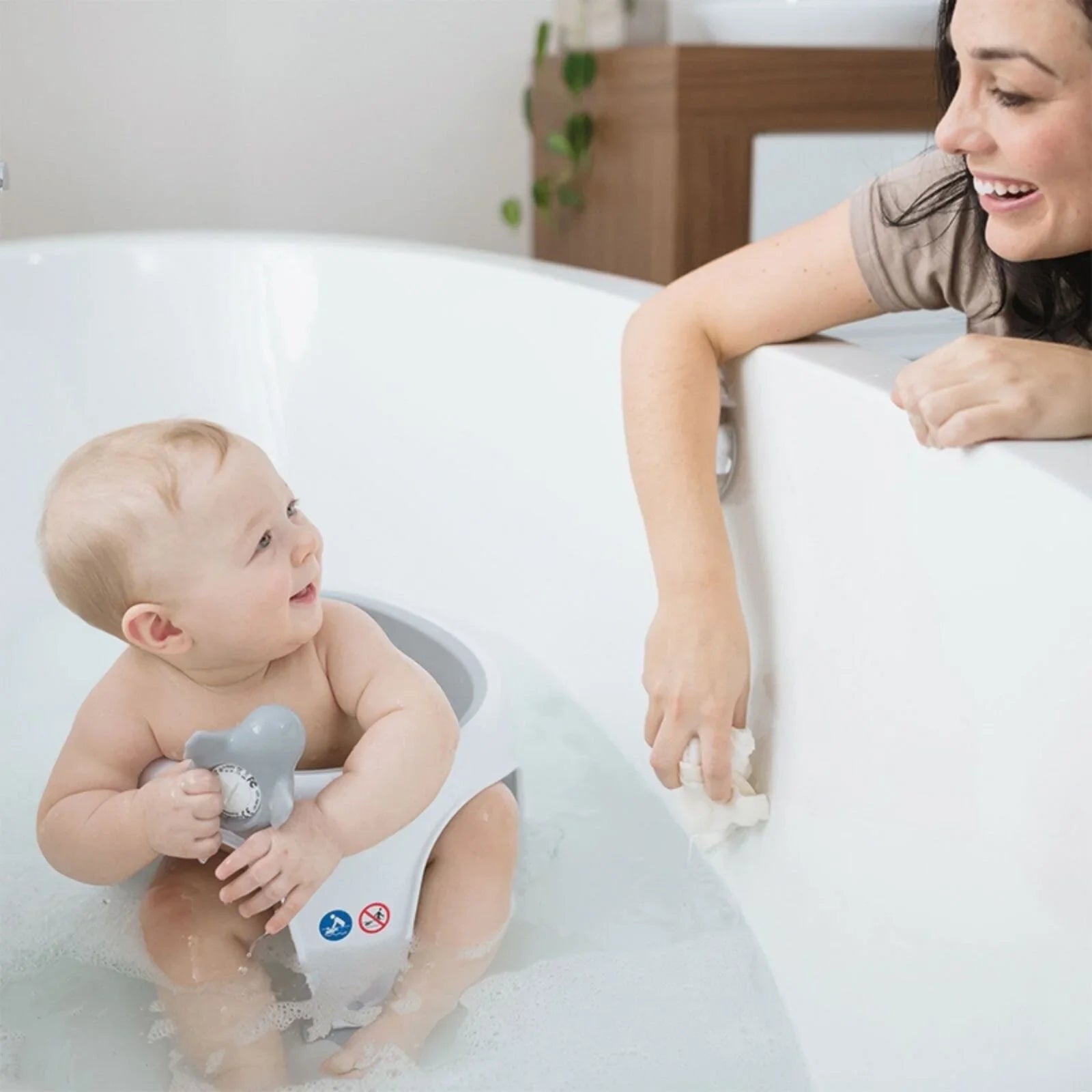 Angelcare Soft Touch Baby Bath Seat - Grey | Luxury Home Accessories | Heulog Glow