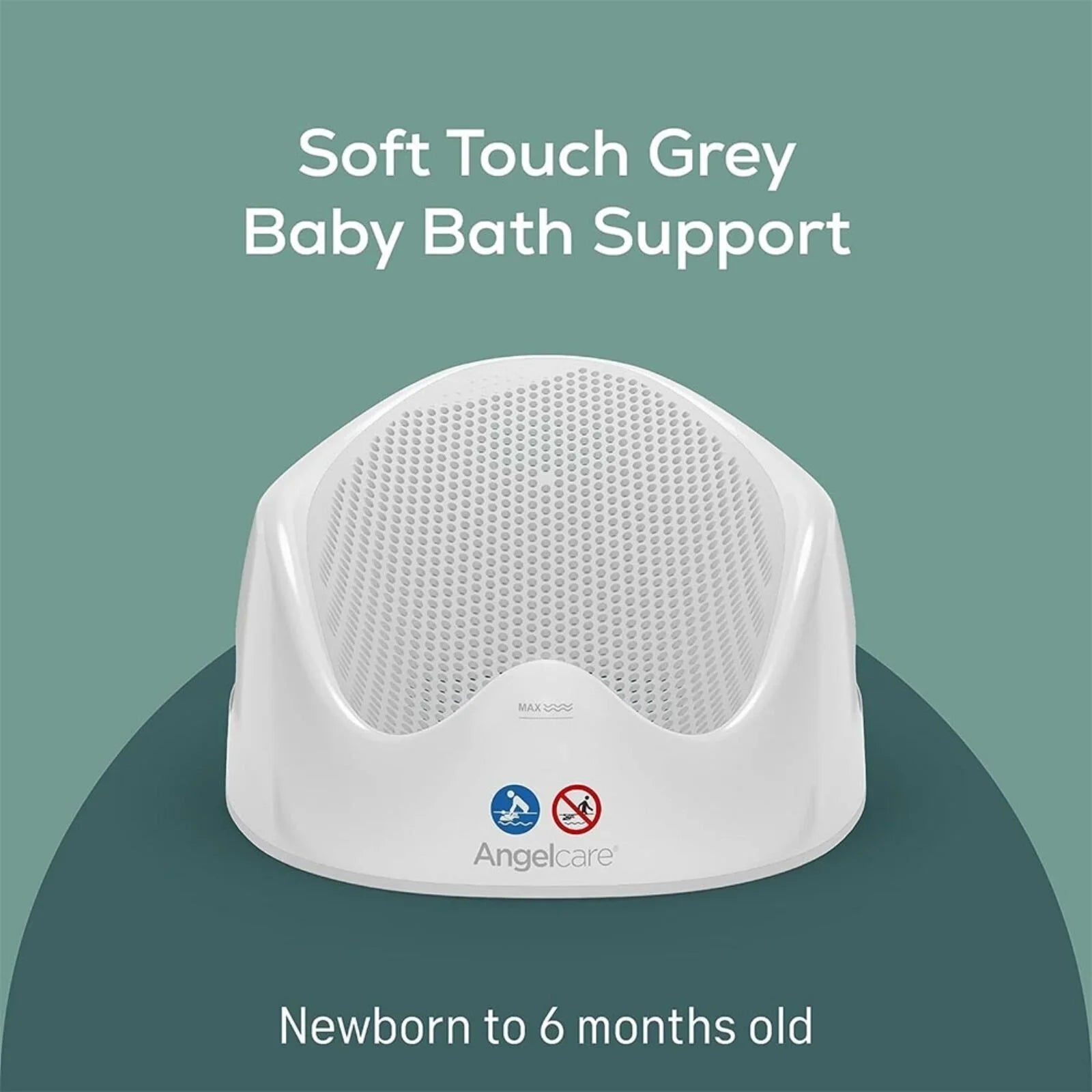 Angelcare Soft Touch Baby Bath Support - Grey | Luxury Home Accessories | Heulog Glow