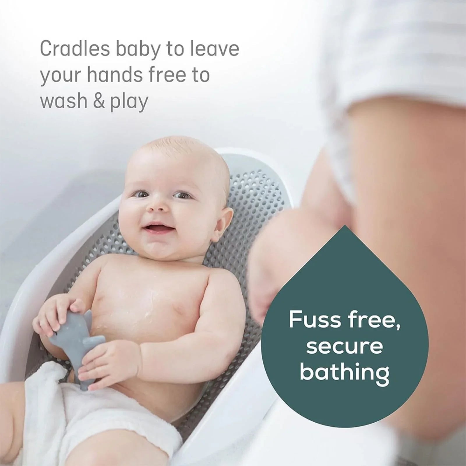 Angelcare Soft Touch Baby Bath Support - Grey | Luxury Home Accessories | Heulog Glow