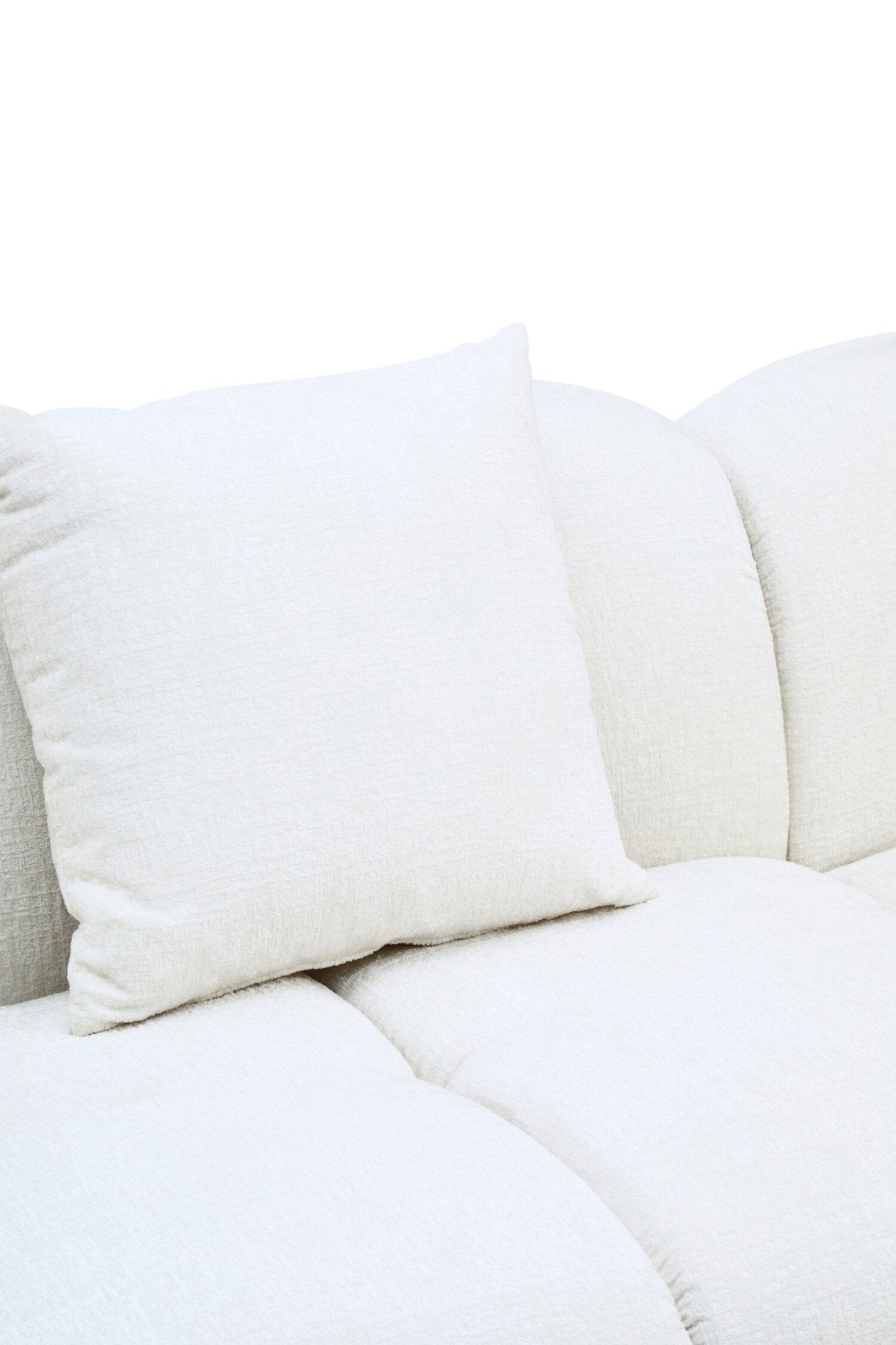 Anglet Cream Textured Fabric Large 3 Seater Sofa | Luxury Home Accessories | Heulog Glow