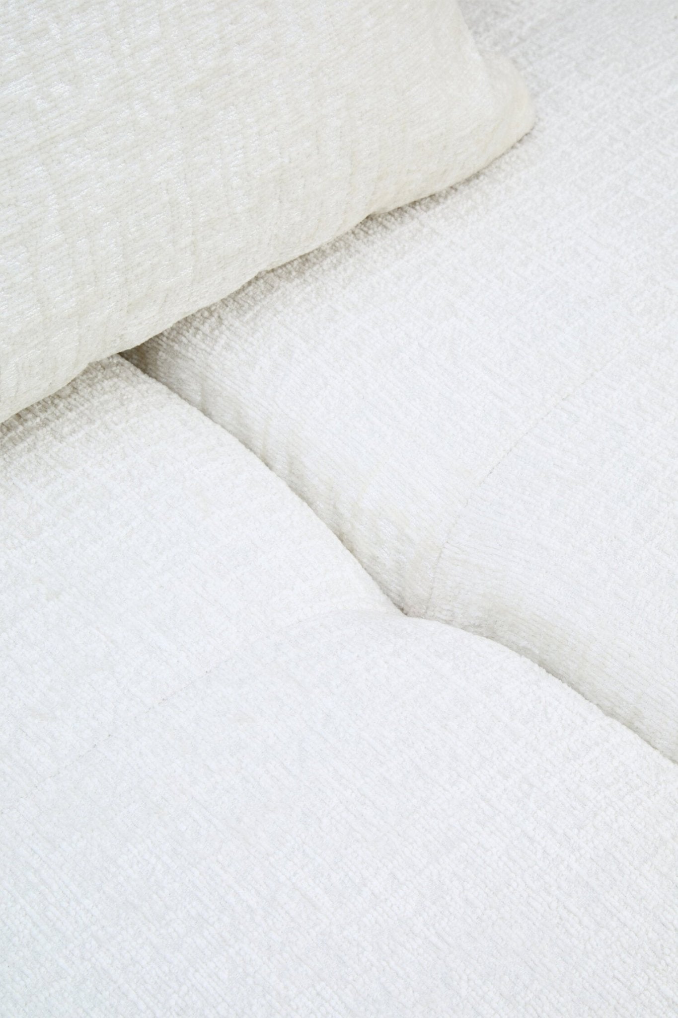 Anglet Cream Textured Fabric Large 3 Seater Sofa | Luxury Home Accessories | Heulog Glow