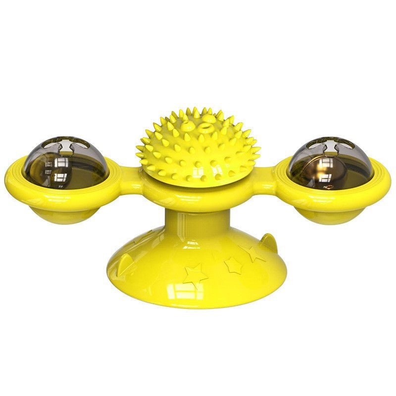 Animal Doll Stuffed Cat Pet Catnip Grass Toy Interactive Windmill Cat Toys With Catnip Cat Toys For Indoor Cats Funny Kitten Toys With LED Light Ball Suction Cup Cat Nip Toy For Cat Chew Exerc | Luxury Home Accessories | Heulog Glow