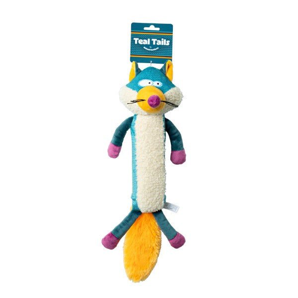 Animal Instincts Teal Tails Ted Fox Plush | Luxury Home Accessories | Heulog Glow