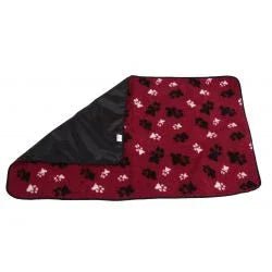 aniMate Blanket Red Paw Print Large, 1x58x49" | Luxury Home Accessories | Heulog Glow