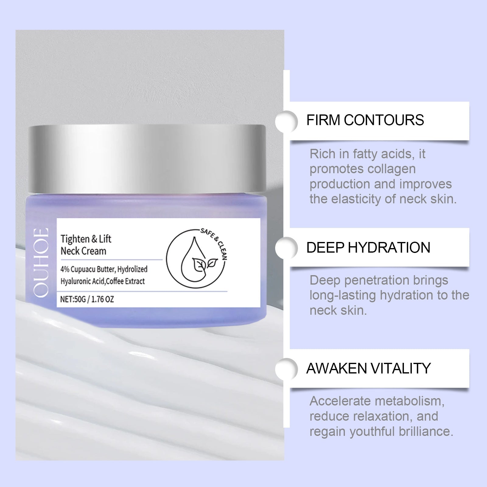 Anti-Aging Neck Cream Smoothing Fine Lines Moisturizing | Luxury Home Accessories | Heulog Glow