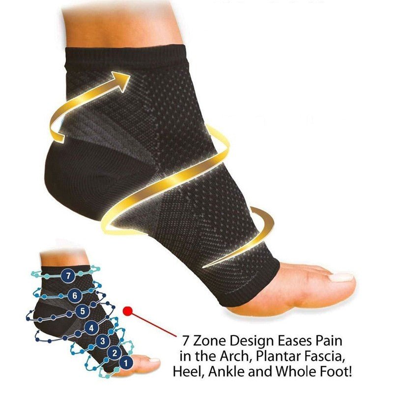 Anti-Fatigue Compression Foot Sleeve Sock 1 PAIR | Luxury Home Accessories | Heulog Glow