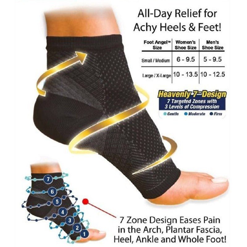 Anti-Fatigue Compression Foot Sleeve Sock 1 PAIR | Luxury Home Accessories | Heulog Glow