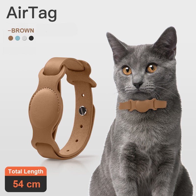 Anti-lost Device Cat And Dog Pet Collar Chain Leather Case | Luxury Home Accessories | Heulog Glow