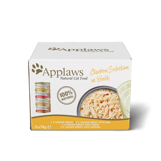 Applaws Cat Chicken Select Tins 48x70g | Luxury Home Accessories | Heulog Glow