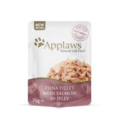 Applaws Cat Pouch Tuna Fillet with Salmon in Jelly, 16 x 70g | Luxury Home Accessories | Heulog Glow