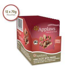 Applaws Cat Pouch Tuna with Pacific Prawn 12pk, 70g | Luxury Home Accessories | Heulog Glow