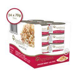 Applaws Cat Tin Chicken & Duck, 24 x 70g | Luxury Home Accessories | Heulog Glow