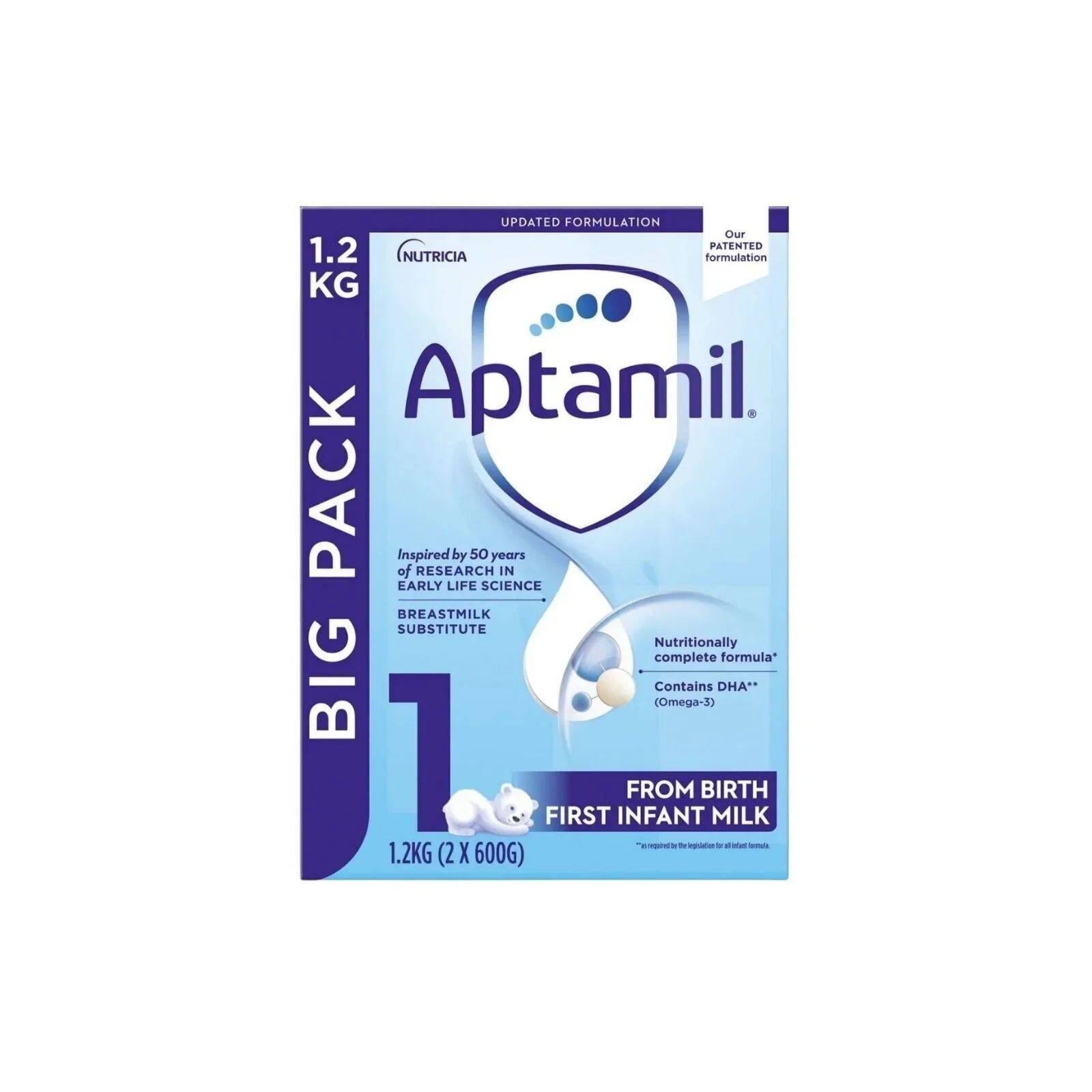 Aptamil 1 First Infant Milk Formula from Birth 1.2kg (2x600g) | Luxury Home Accessories | Heulog Glow
