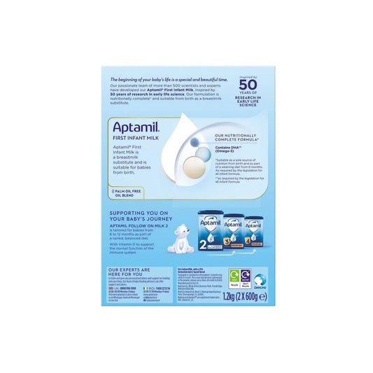 Aptamil 1 First Infant Milk Formula from Birth 1.2kg (2x600g) | Luxury Home Accessories | Heulog Glow