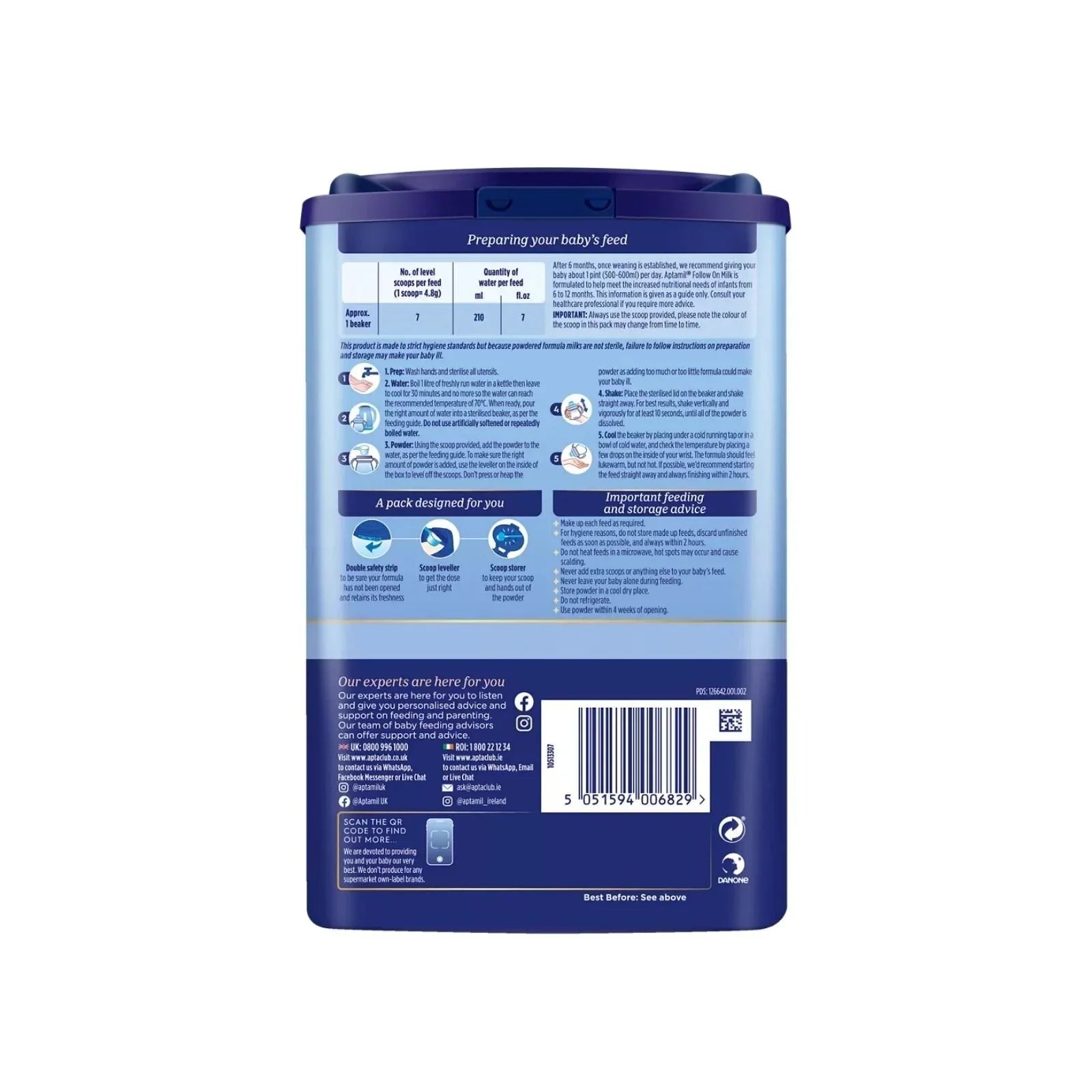 Aptamil 2 Follow On Milk Formula 6-12 months 800g | Luxury Home Accessories | Heulog Glow