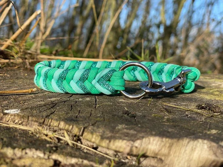 Aquamarine - Handmade Paracord Dog Collar | Luxury Home Accessories | Heulog Glow