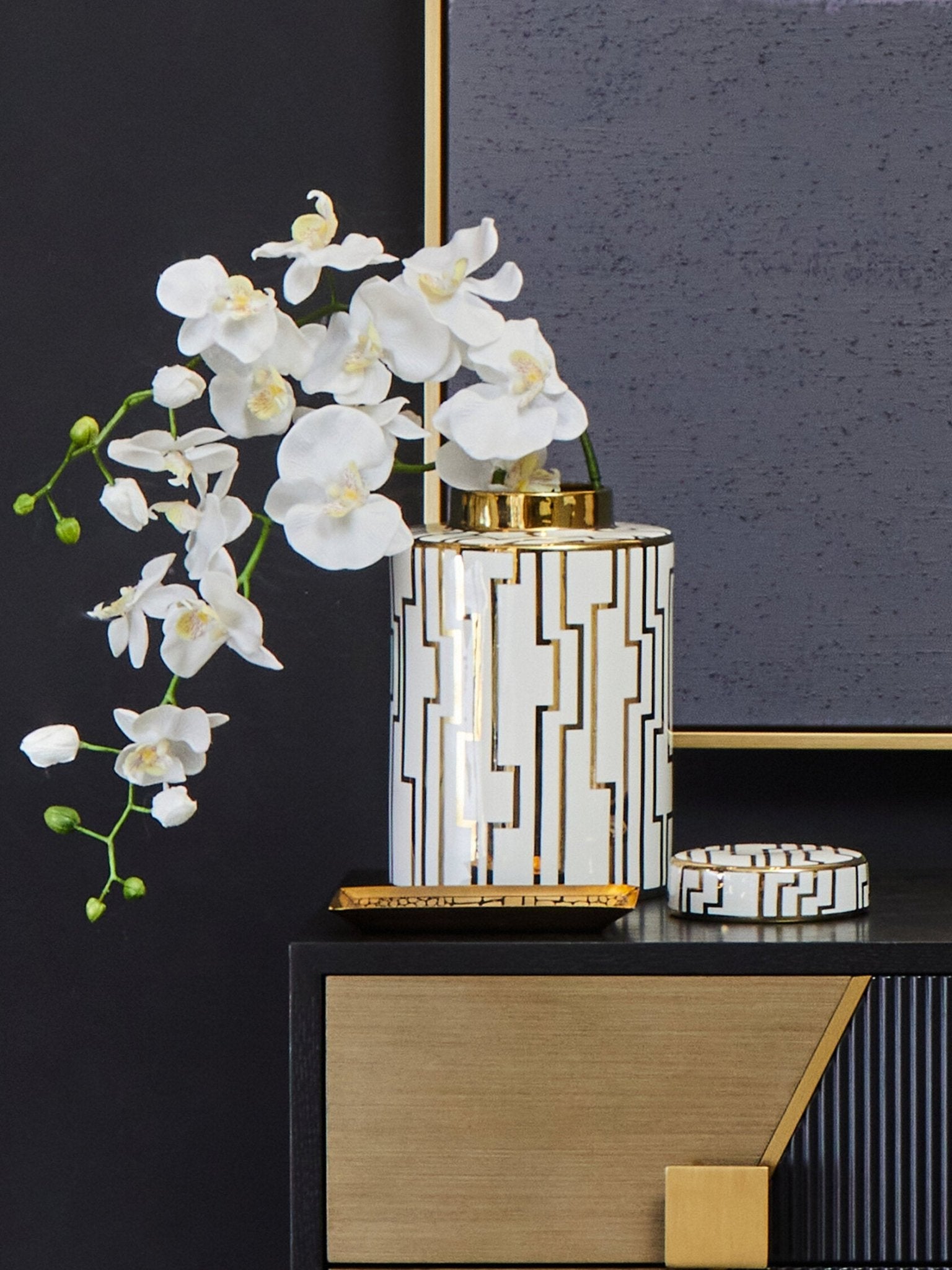 Ariana Small Ceramic Jar | Luxury Home Accessories | Heulog Glow