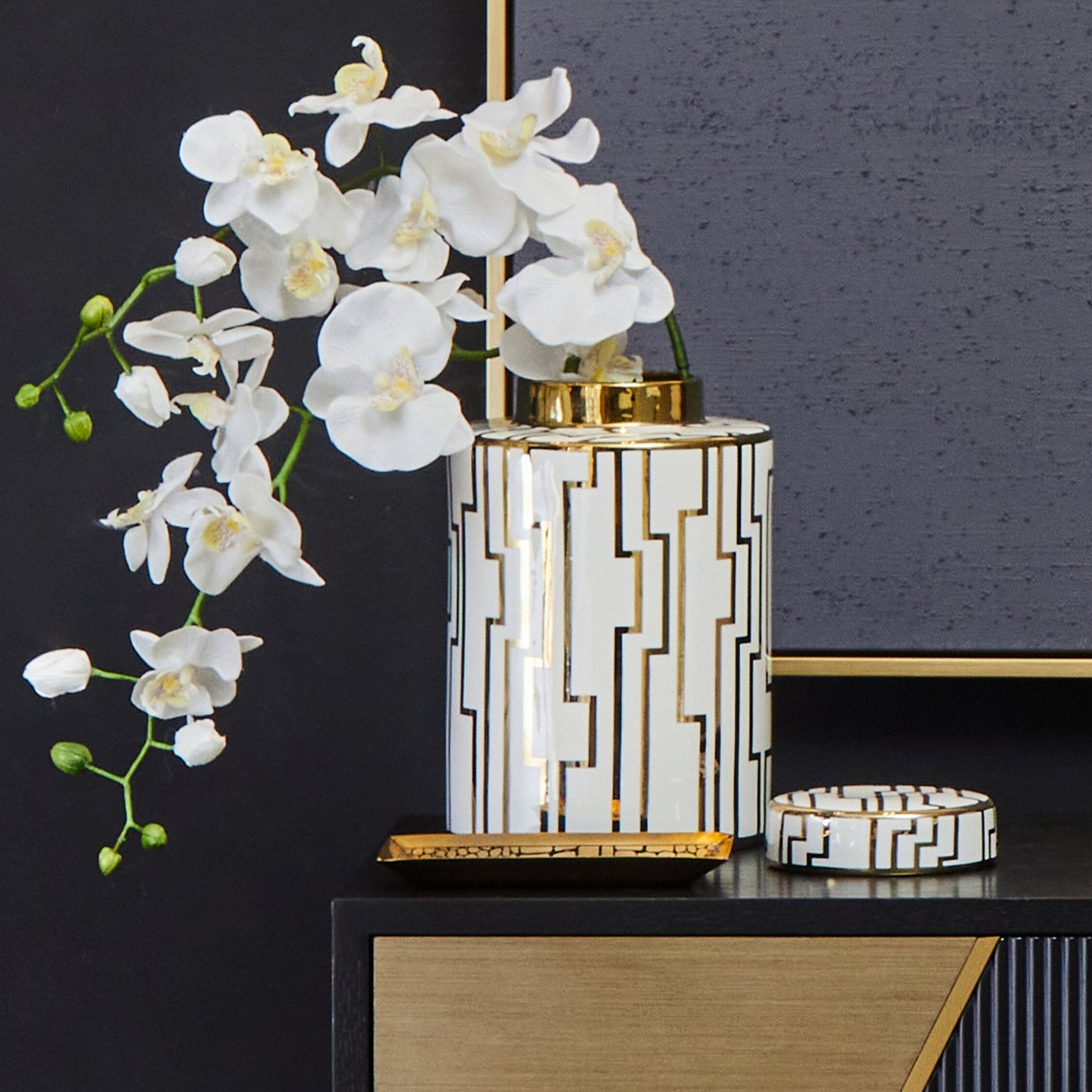 Ariana Small Ceramic Jar | Luxury Home Accessories | Heulog Glow