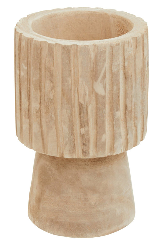 Arlo Engraved Wooden Vase | Luxury Home Accessories | Heulog Glow
