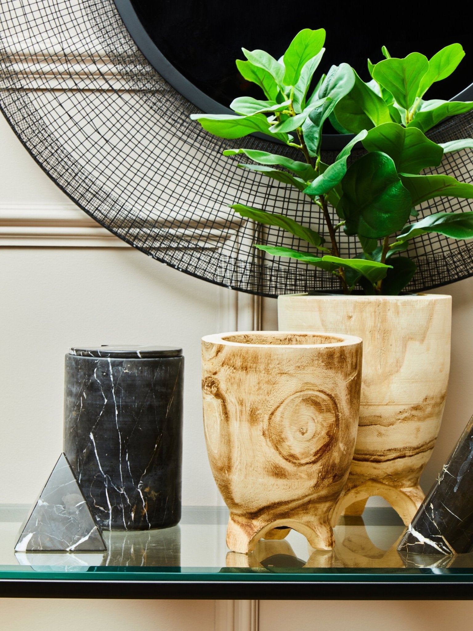 Arlo Large Natural Wooden Planter | Luxury Home Accessories | Heulog Glow