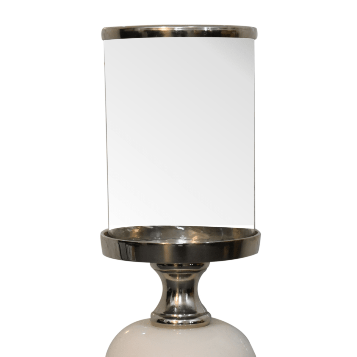 Artisan Furniture Chrome Bubble Candle Holder Set, Blue and White | Luxury Home Accessories | Heulog Glow