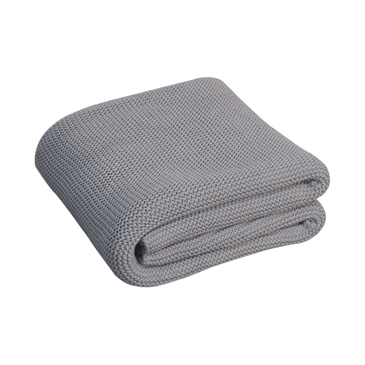 Artisan Furniture Double Grey Knitted Throw | Luxury Home Accessories | Heulog Glow