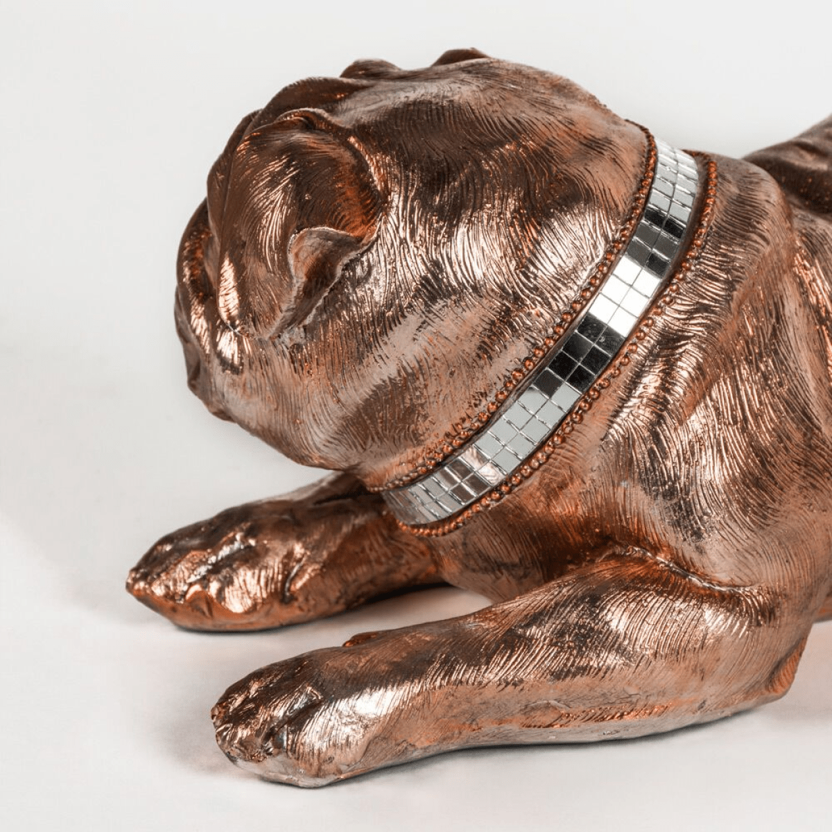 Artisan Furniture Figurine - Bronze Finish Pug Figurine | Luxury Home Accessories | Heulog Glow
