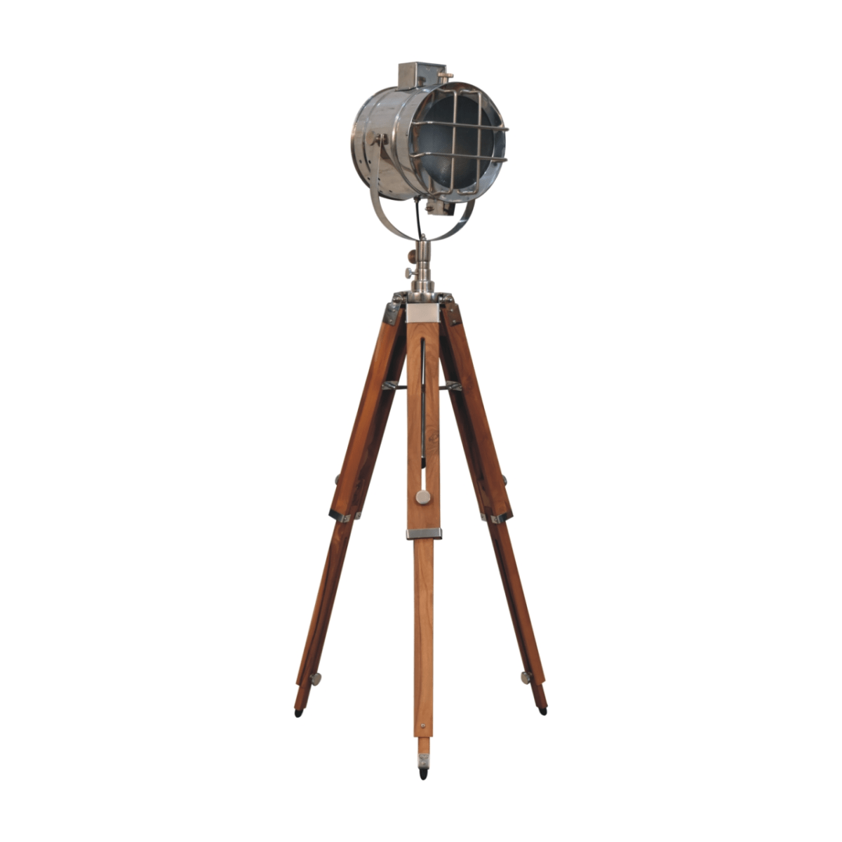 Artisan Furniture Home Decor Accessories - Caged Chrome Spotlight Floor Lamp | Luxury Home Accessories | Heulog Glow