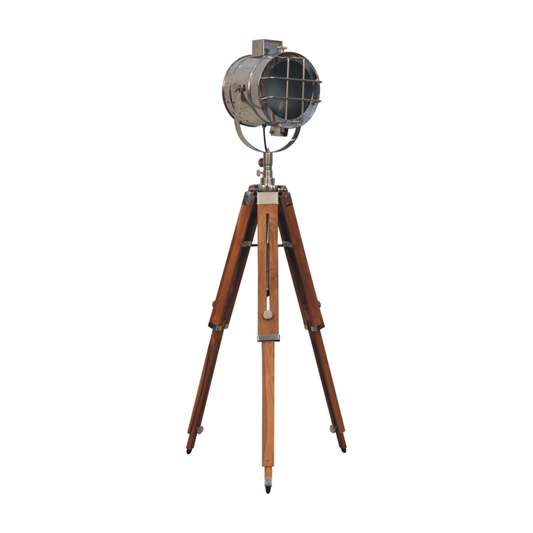Artisan Furniture Home Decor Accessories - Caged Chrome Spotlight Floor Lamp | Luxury Home Accessories | Heulog Glow