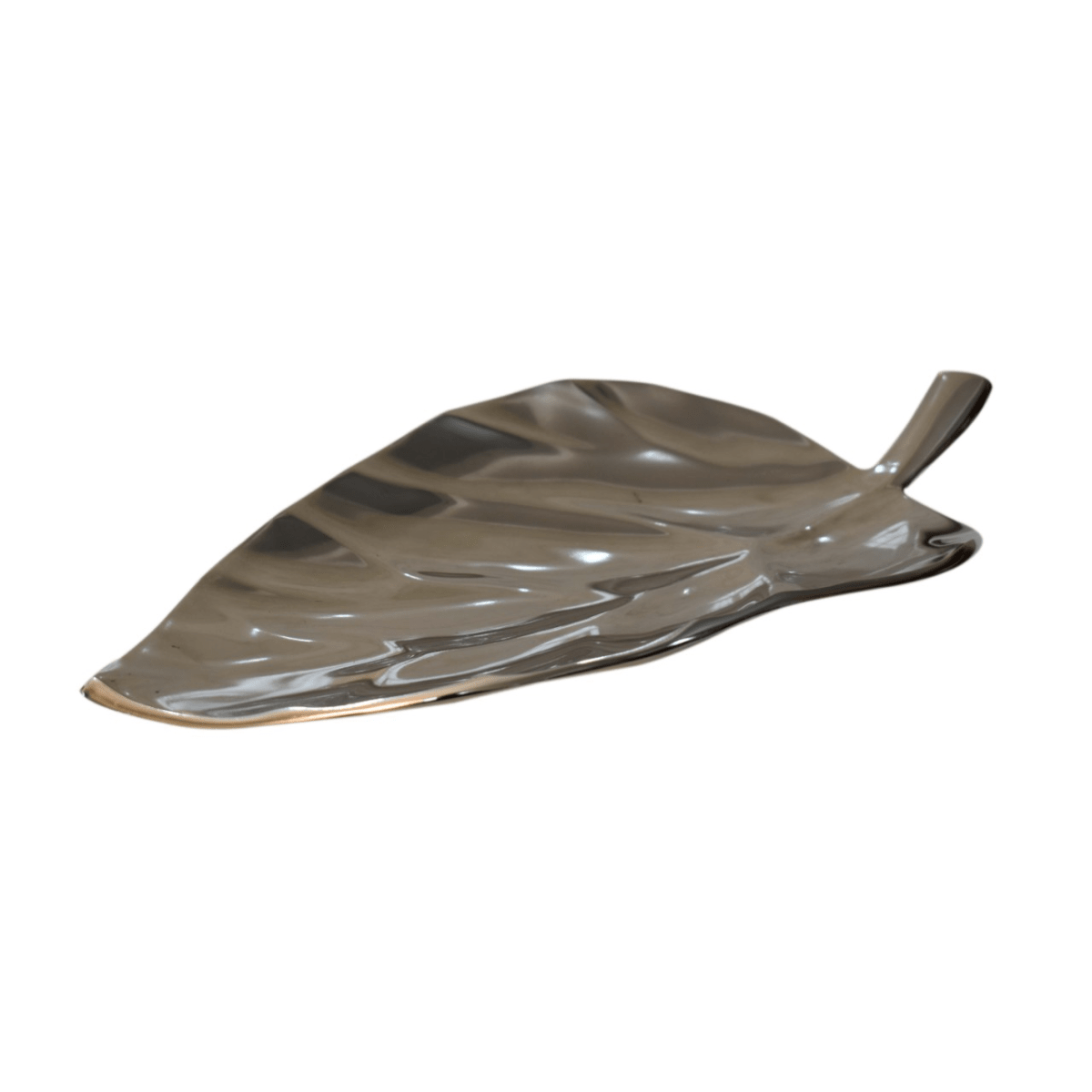Artisan Furniture Kitchen Accessories - Nickle Leaf Tray | Luxury Home Accessories | Heulog Glow