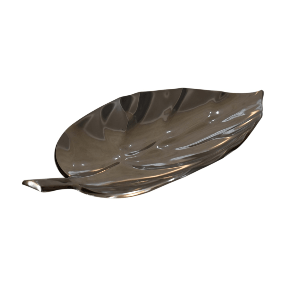 Artisan Furniture Kitchen Accessories - Nickle Leaf Tray | Luxury Home Accessories | Heulog Glow