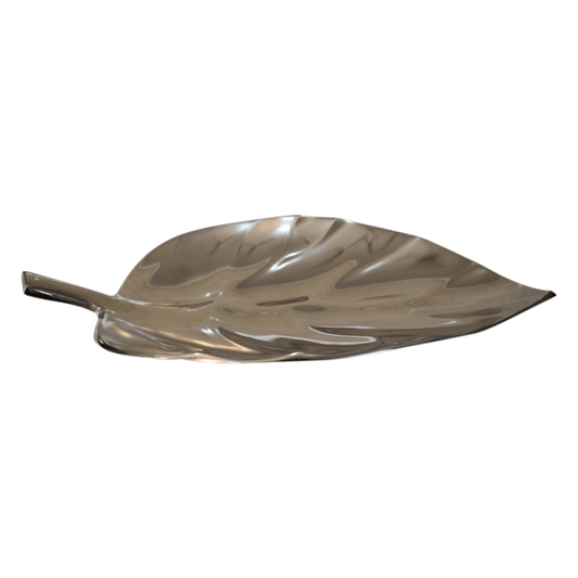 Artisan Furniture Kitchen Accessories - Nickle Leaf Tray | Luxury Home Accessories | Heulog Glow