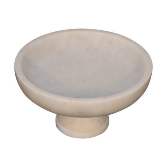 Artisan Furniture Serveware - White Marble Fruit Bowl | Luxury Home Accessories | Heulog Glow