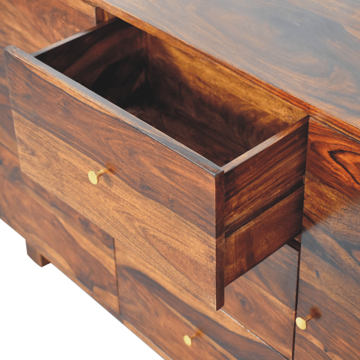 Artisan Furniture Solid Mango Wood Aspen Sideboard | Luxury Home Accessories | Heulog Glow