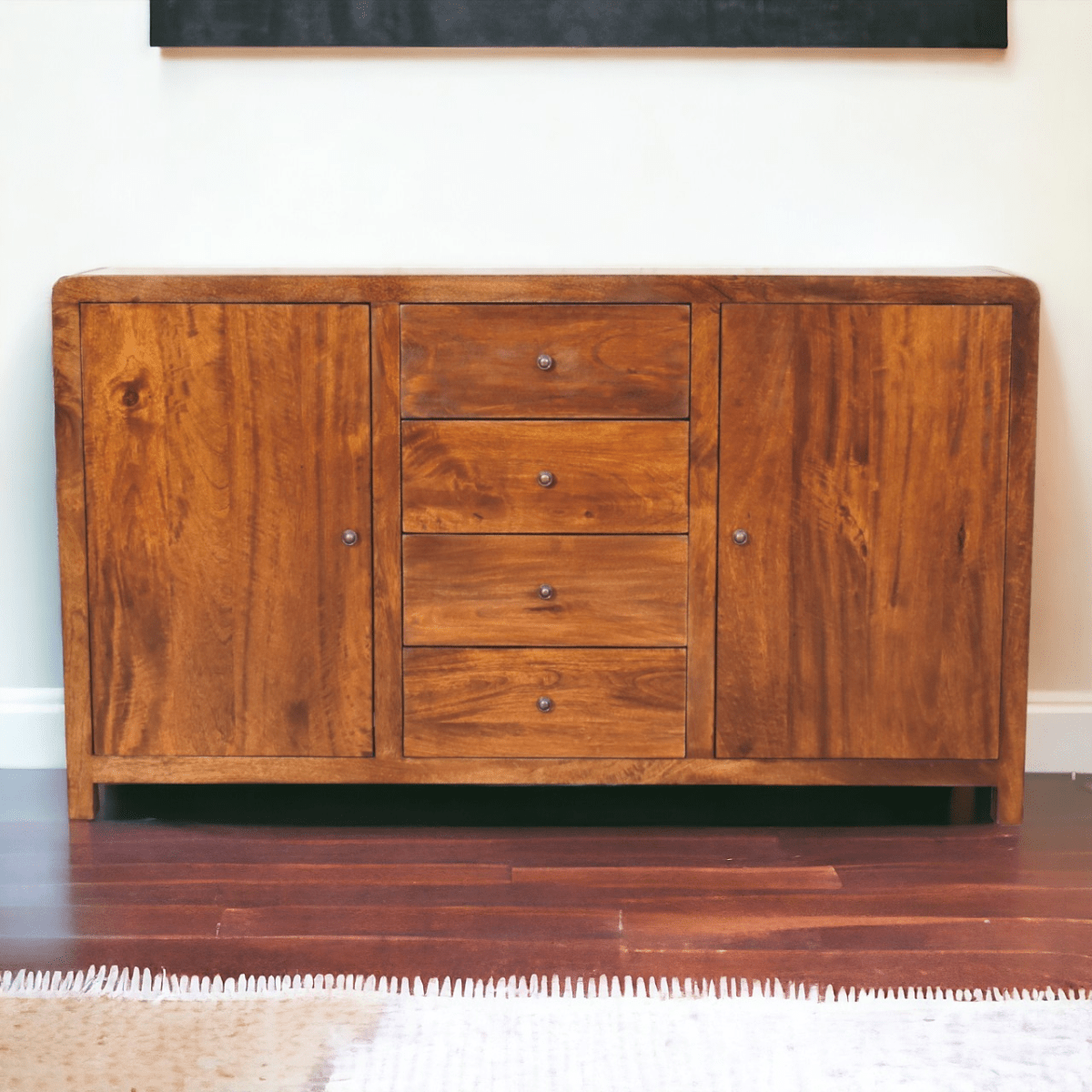 Artisan Furniture Solid Mango Wood Aspen Sideboard | Luxury Home Accessories | Heulog Glow