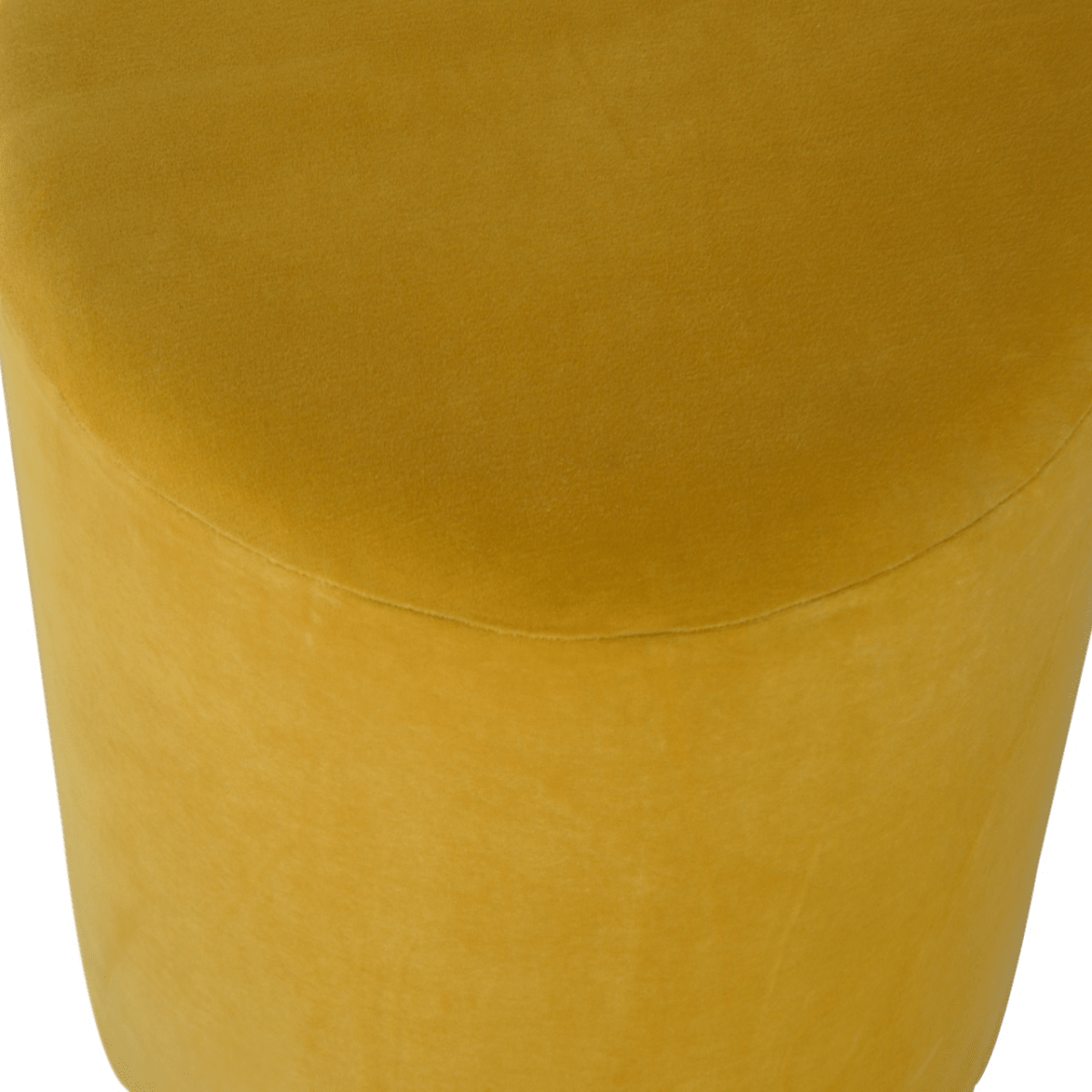 Artisan Furniture Solid Mango Wood IN818 - Mustard Velvet Footstool with Gold Base | Luxury Home Accessories | Heulog Glow