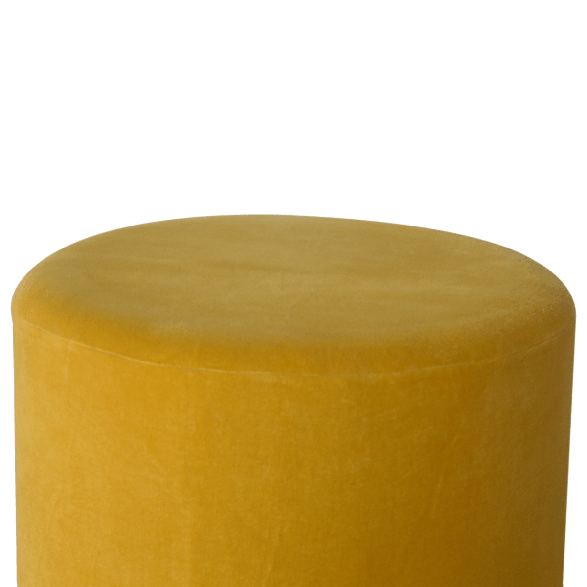 Artisan Furniture Solid Mango Wood IN818 - Mustard Velvet Footstool with Gold Base | Luxury Home Accessories | Heulog Glow