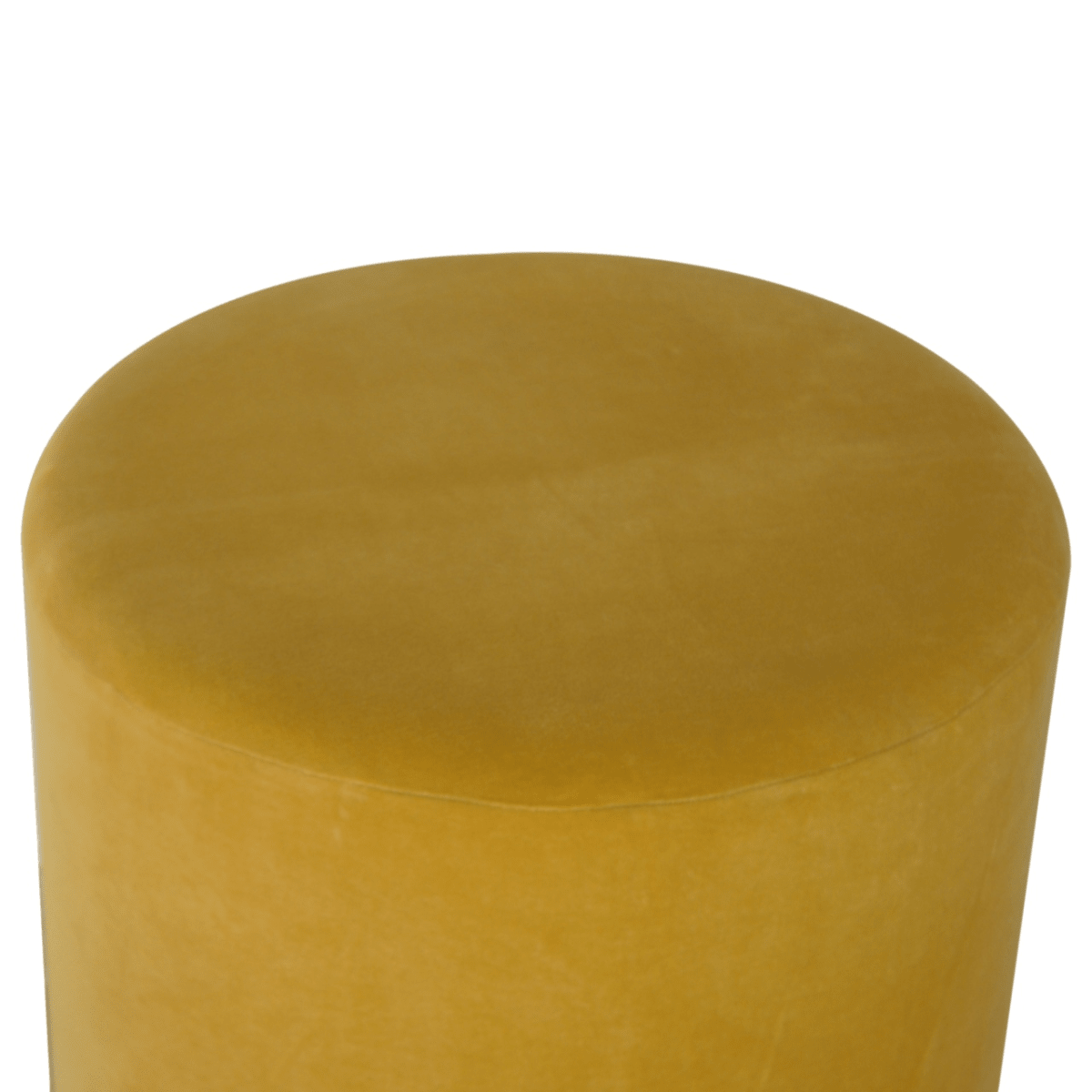 Artisan Furniture Solid Mango Wood IN818 - Mustard Velvet Footstool with Gold Base | Luxury Home Accessories | Heulog Glow