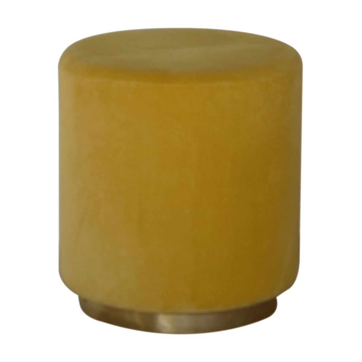 Artisan Furniture Solid Mango Wood IN818 - Mustard Velvet Footstool with Gold Base | Luxury Home Accessories | Heulog Glow