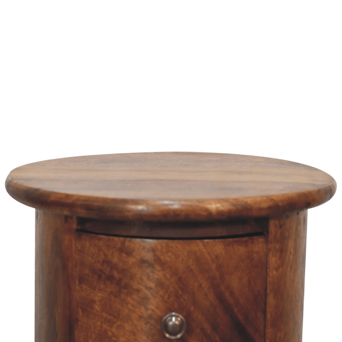 Artisan Furniture Solid Mango Wood Mini Chestnut Drum Chest | Luxury Home Accessories | Heulog Glow