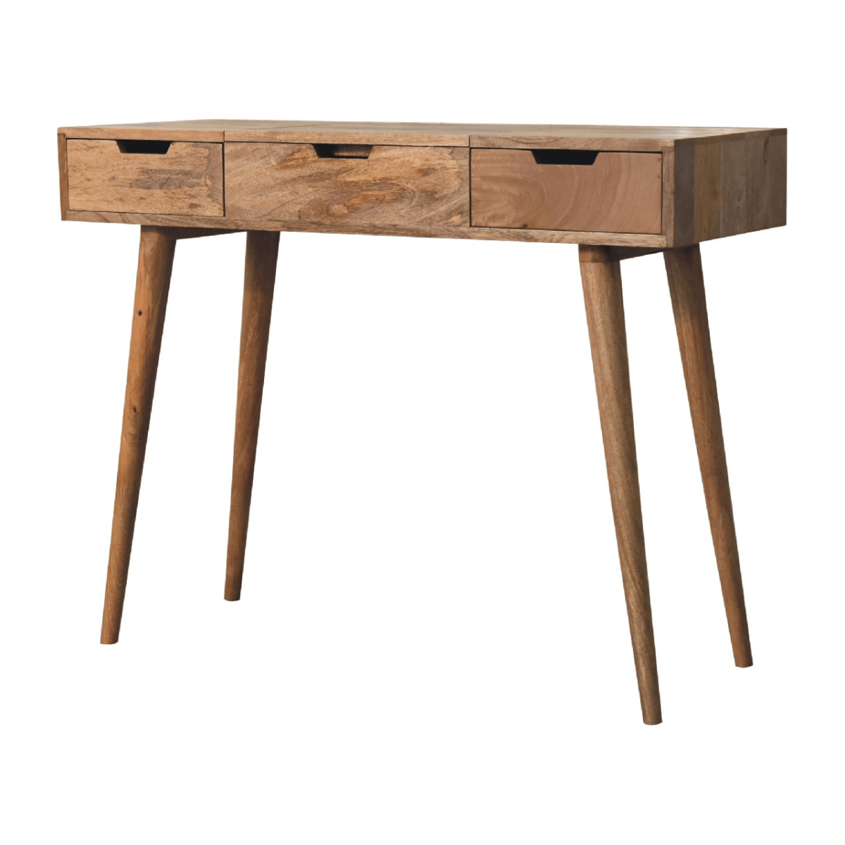 Artisan Furniture Solid Mango Wood Oak-ish Dressing Table | Luxury Home Accessories | Heulog Glow