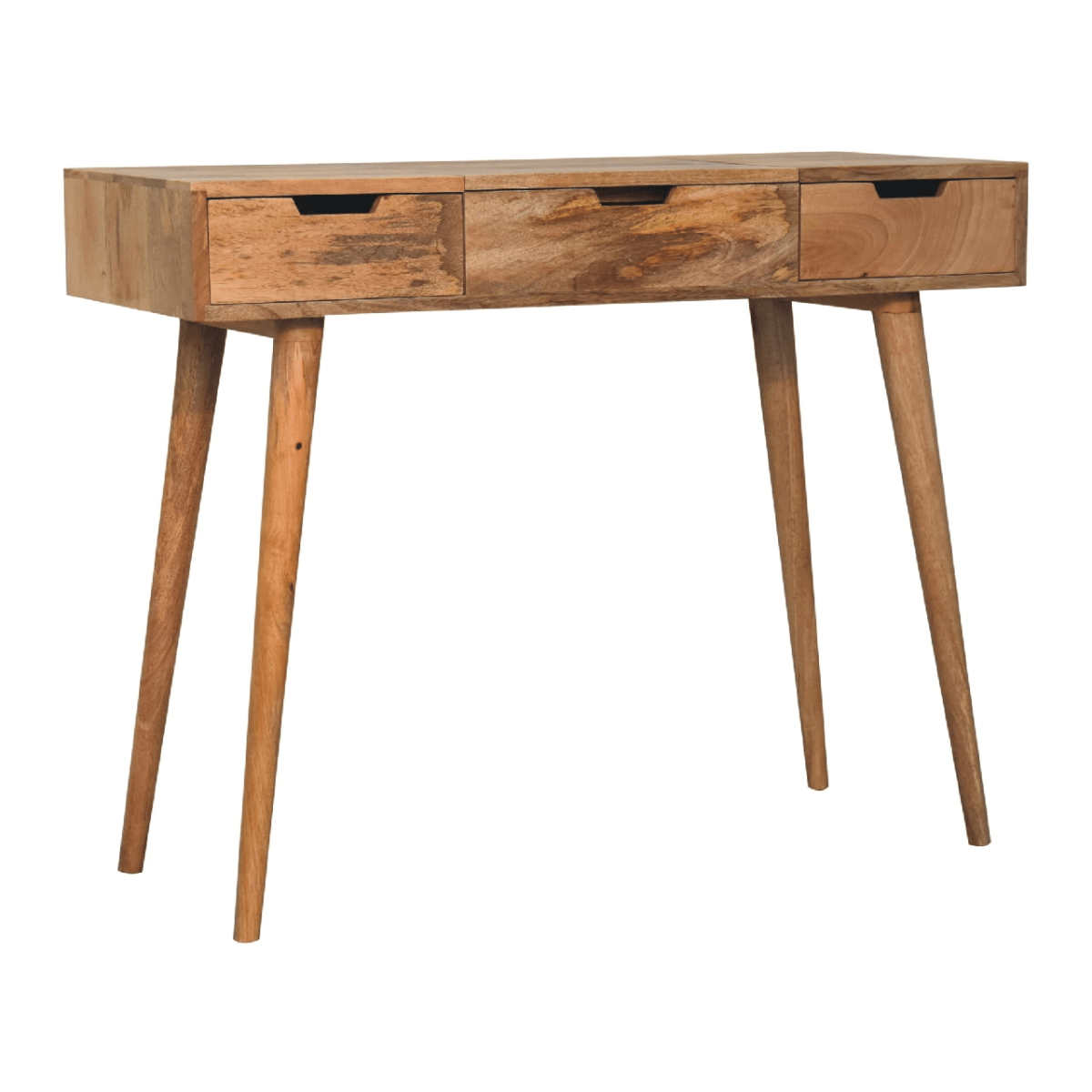 Artisan Furniture Solid Mango Wood Oak-ish Dressing Table | Luxury Home Accessories | Heulog Glow