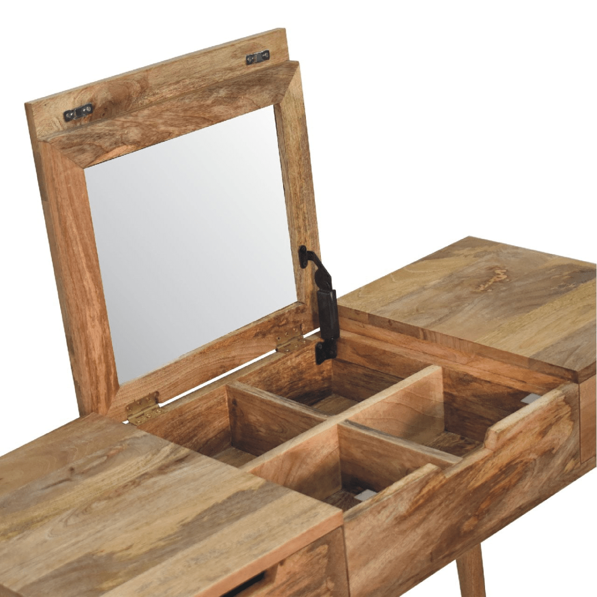 Artisan Furniture Solid Mango Wood Oak-ish Dressing Table | Luxury Home Accessories | Heulog Glow