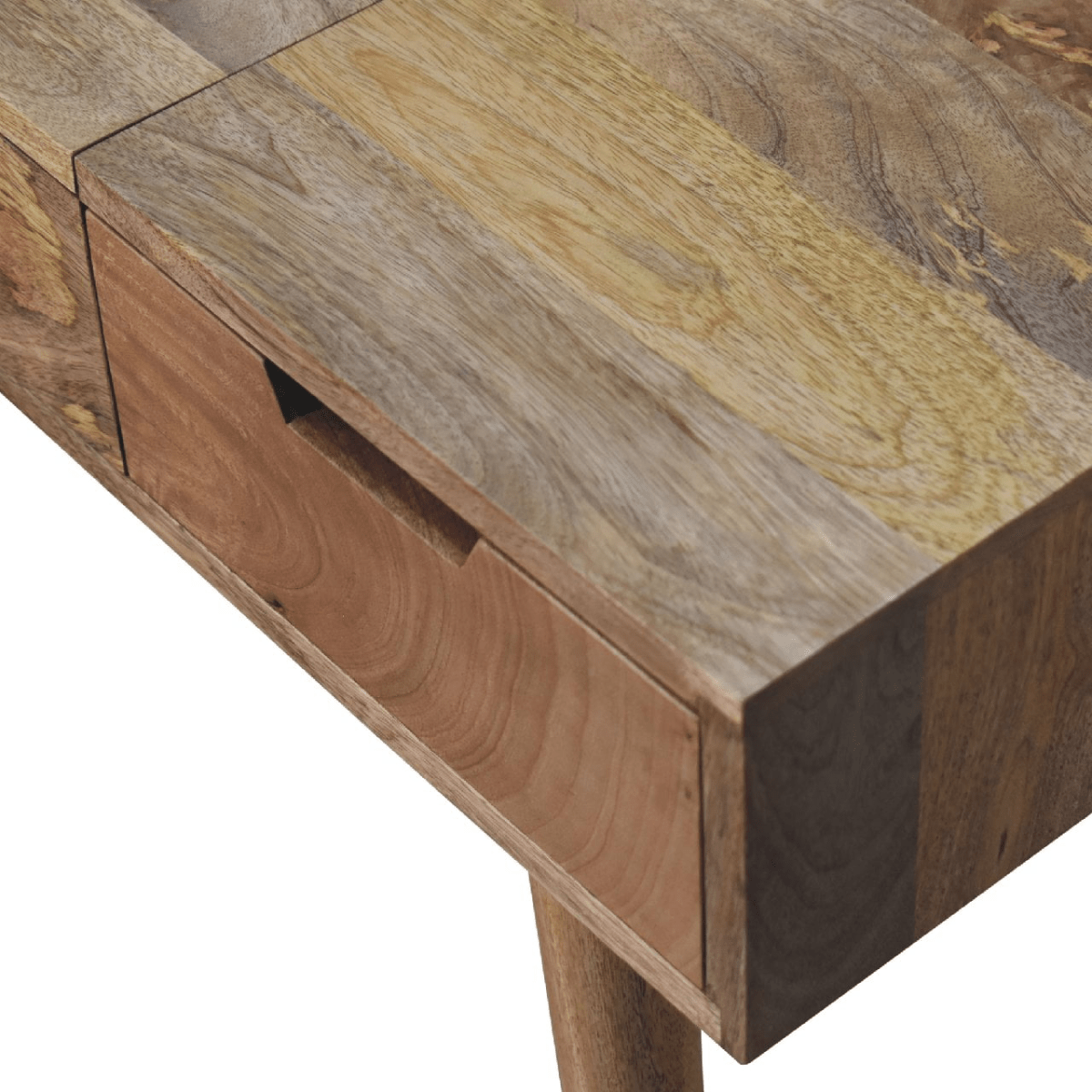 Artisan Furniture Solid Mango Wood Oak-ish Dressing Table | Luxury Home Accessories | Heulog Glow
