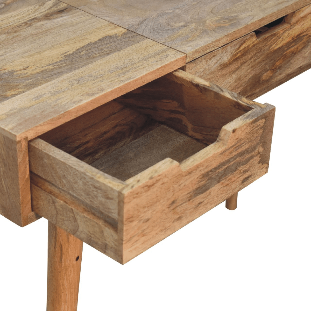 Artisan Furniture Solid Mango Wood Oak-ish Dressing Table | Luxury Home Accessories | Heulog Glow