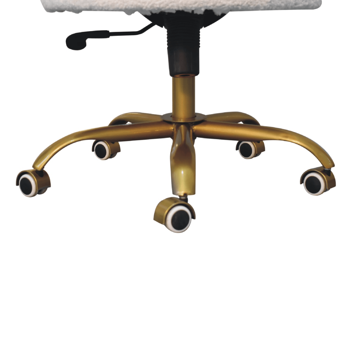 Artisan Furniture Solid Mango Wood White Boucle Swivel Chair | Luxury Home Accessories | Heulog Glow