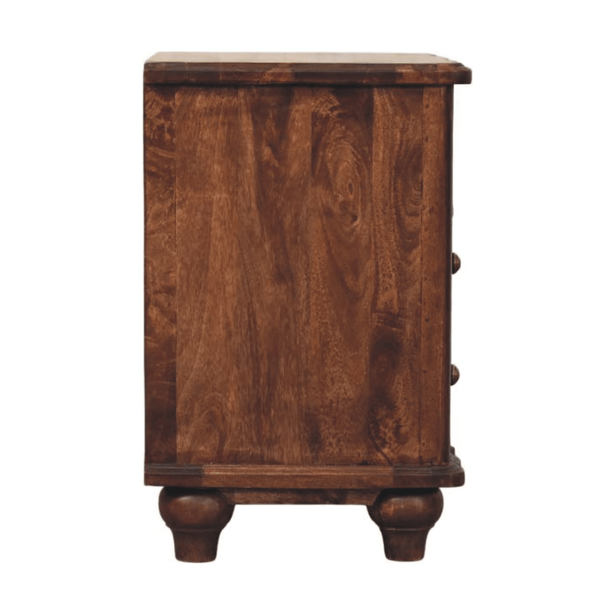 Artisan Furniture Solid Wood 2-Drawer Bedside with Open Shelf, Brown | Luxury Home Accessories | Heulog Glow